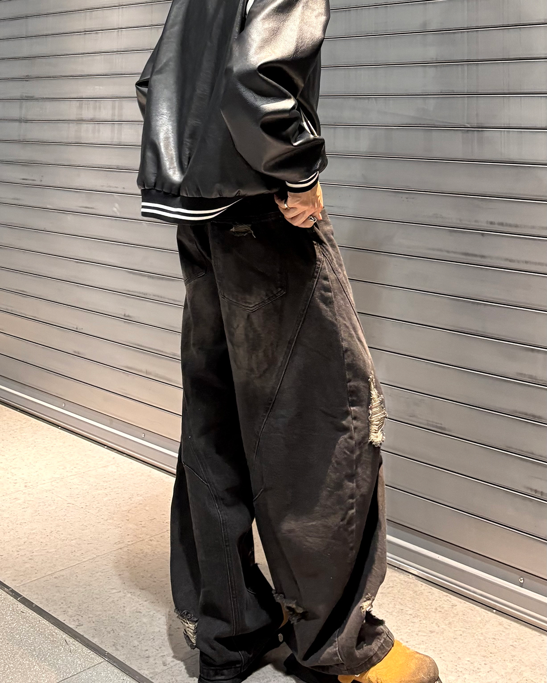 【即納】ダメージカーブデニムパンツ WG5000