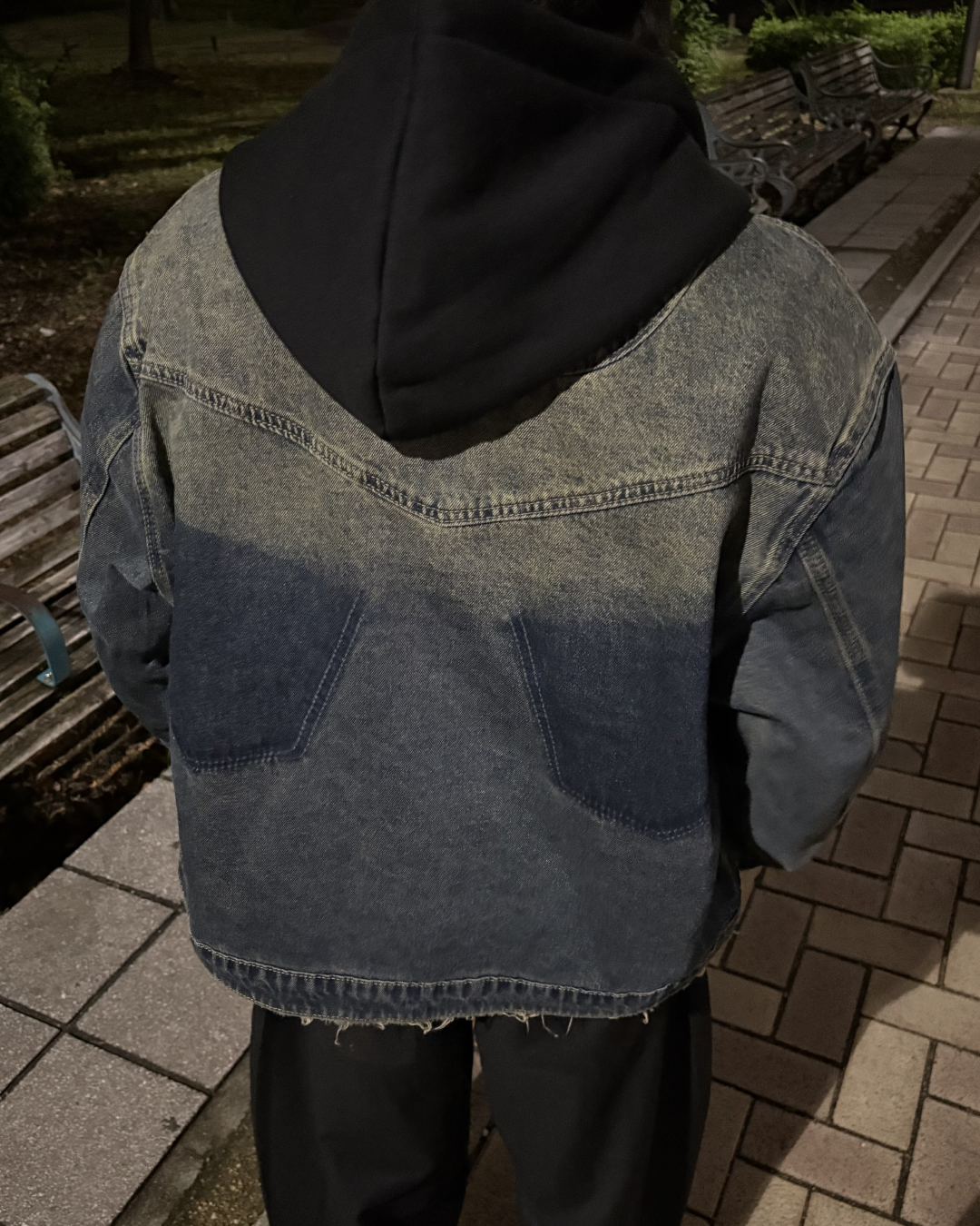 【即納】ウォッシュフリンジデニムジャケット WG5008
