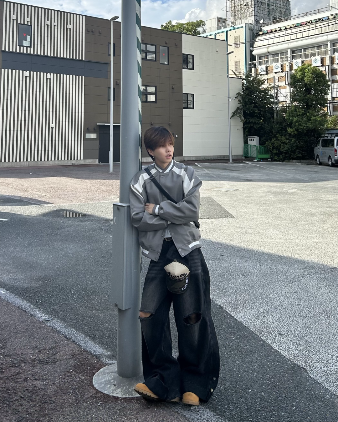 【即納】グレーバイカラースタジャン WG5010