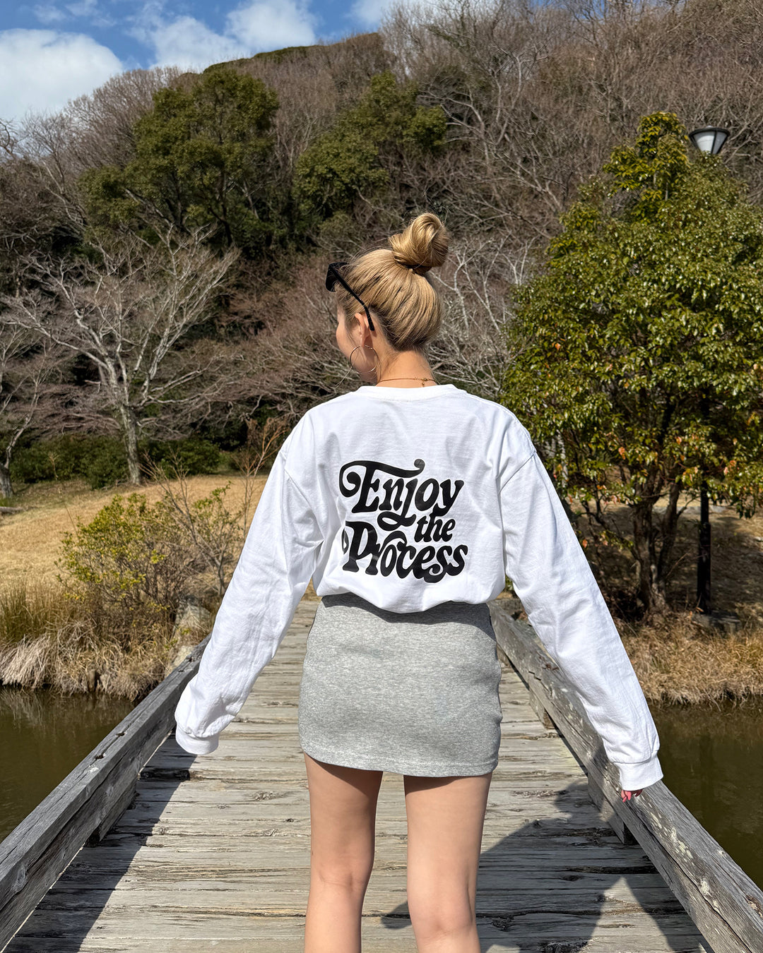 レトログラフィックプリントロングTシャツ WK0024