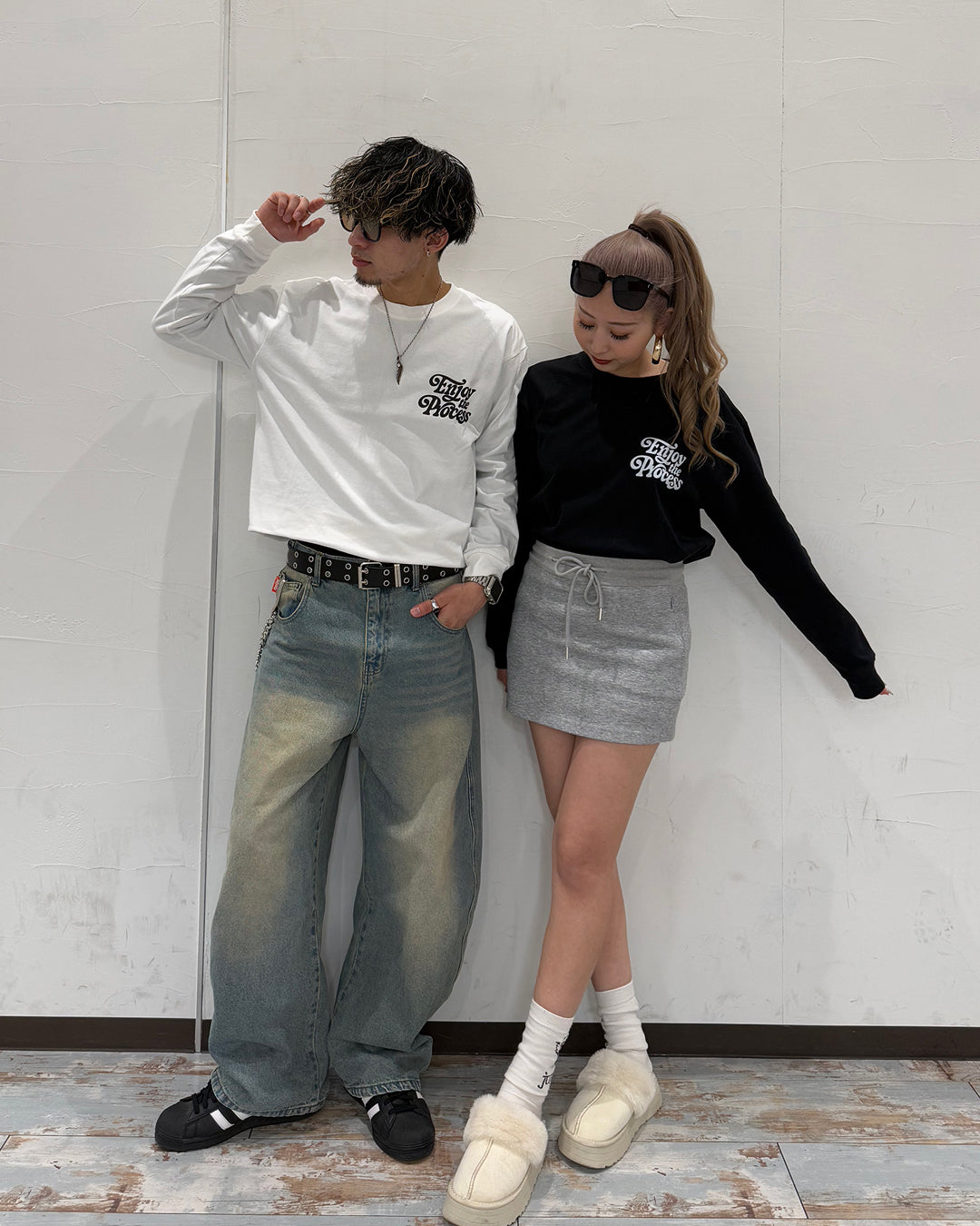 レトログラフィックプリントロングTシャツ WK0024