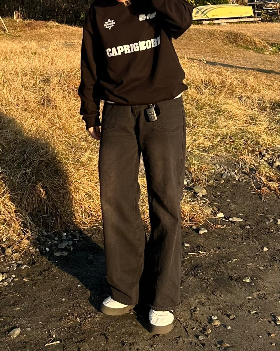 Printed black sweatshirt Y0028