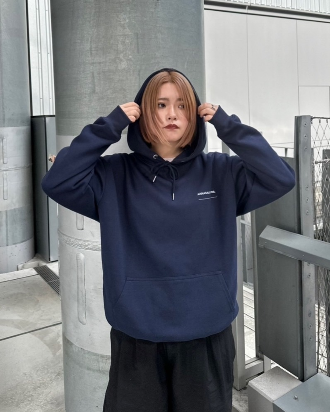 Pullover lettering hoodie Y0063