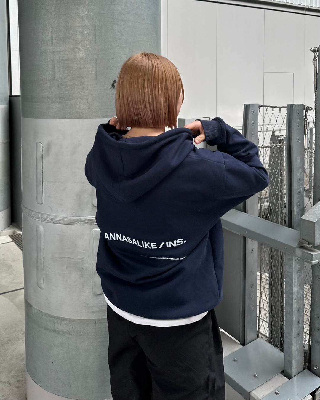 Pullover lettering hoodie Y0063