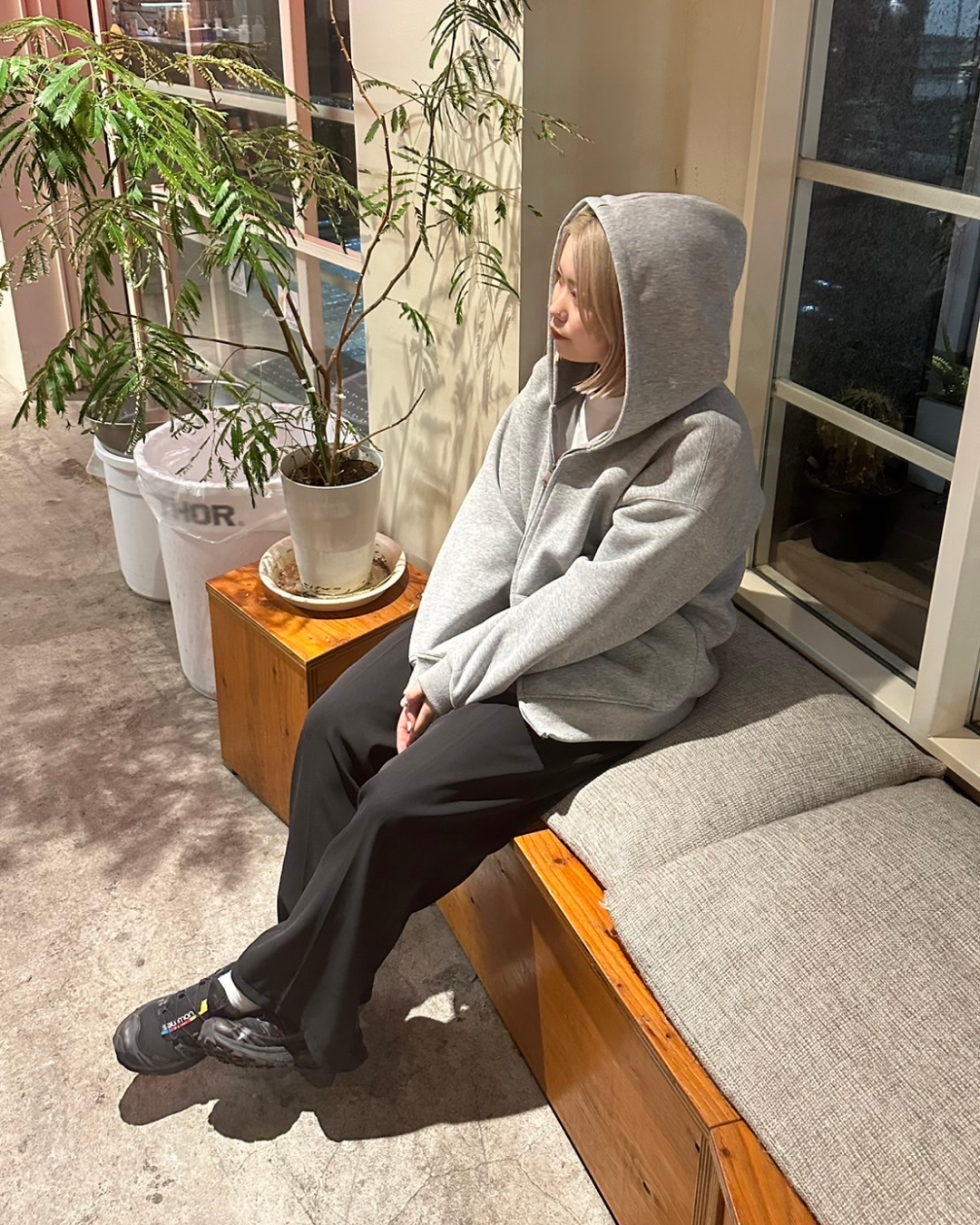 Heavyweight double zip hoodie Y0071