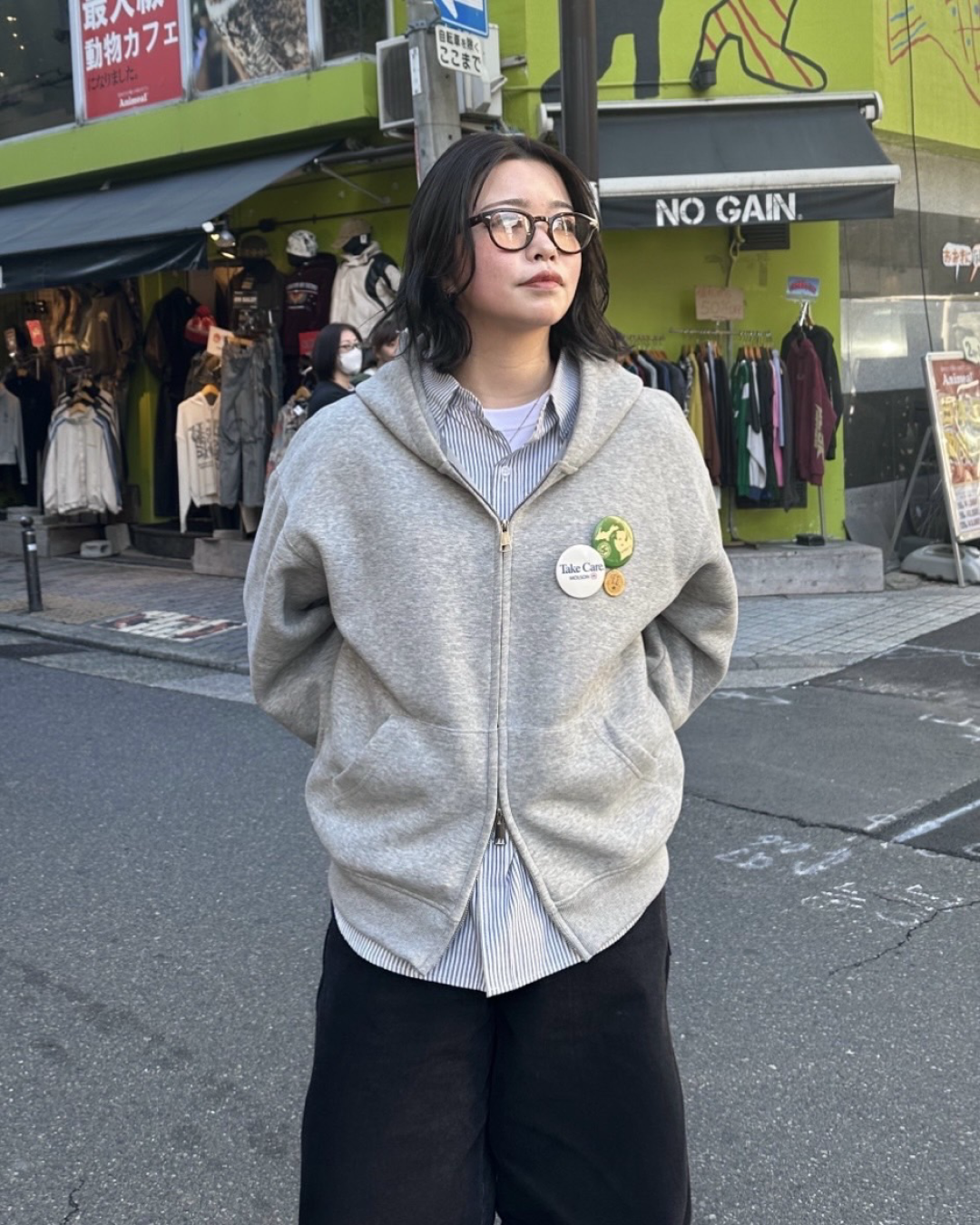 Heavyweight double zip hoodie Y0071