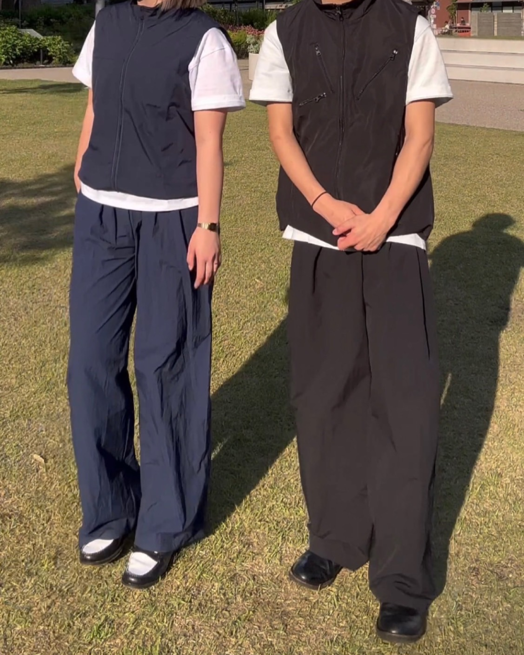 【即納】ナイロンワイドパンツ Y0030