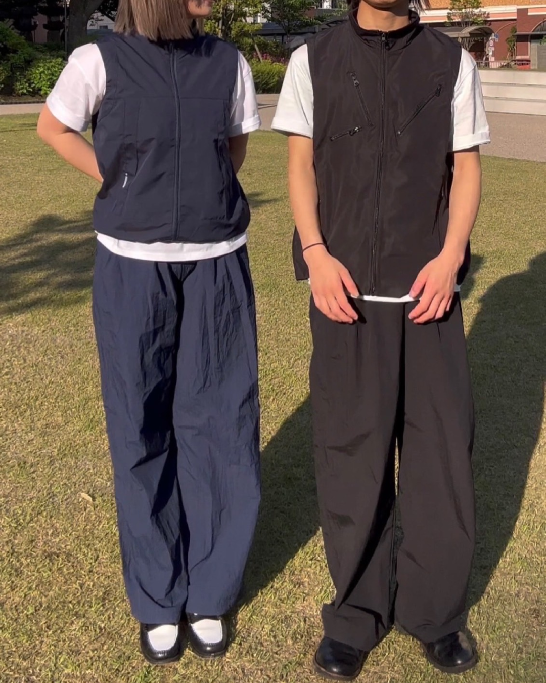 【即納】ナイロンワイドパンツ Y0030