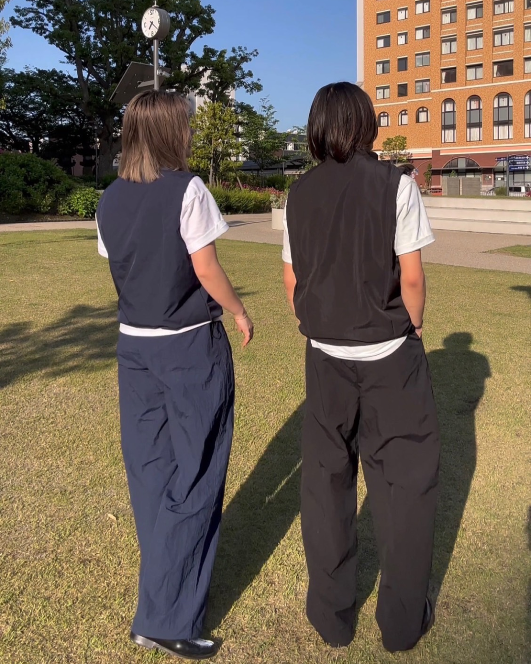 【即納】ナイロンワイドパンツ Y0030