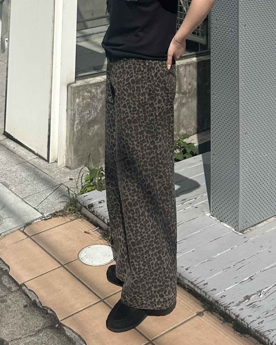 レオパードデニムパンツ Y1106