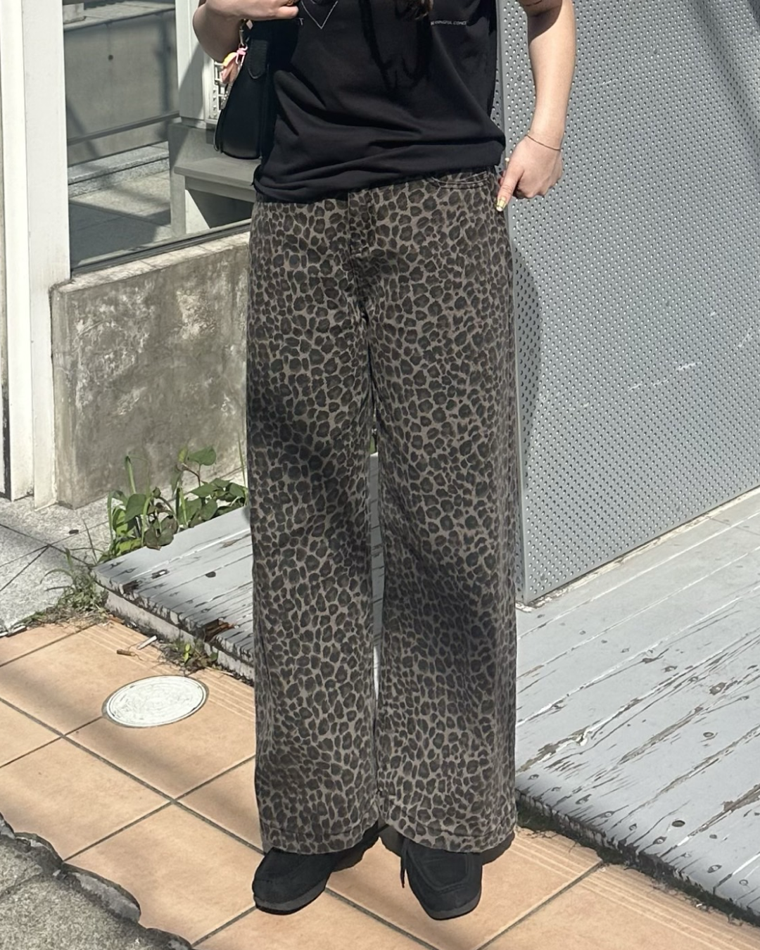 レオパードデニムパンツ Y1106