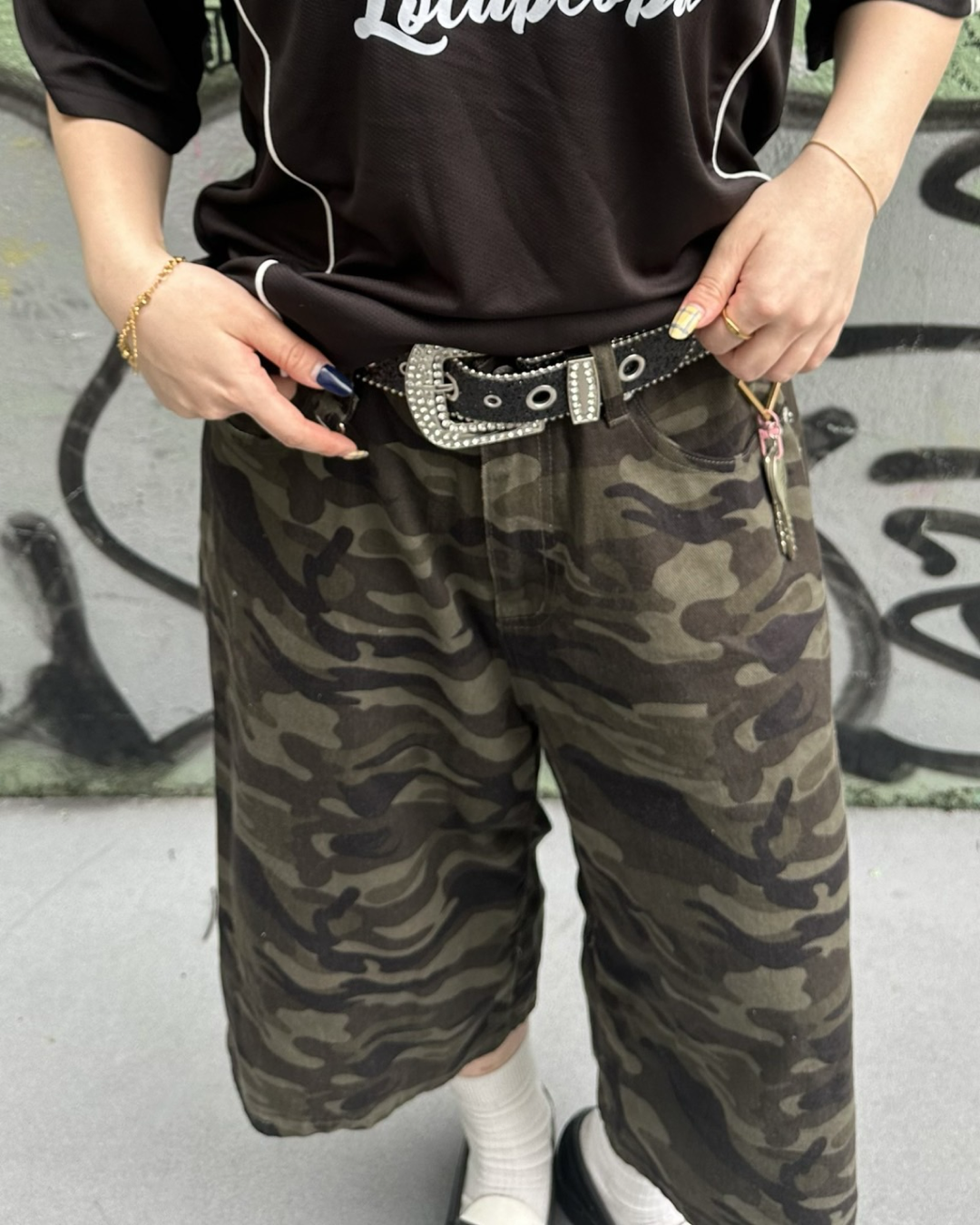 ラインストーンデザインベルト Y1553