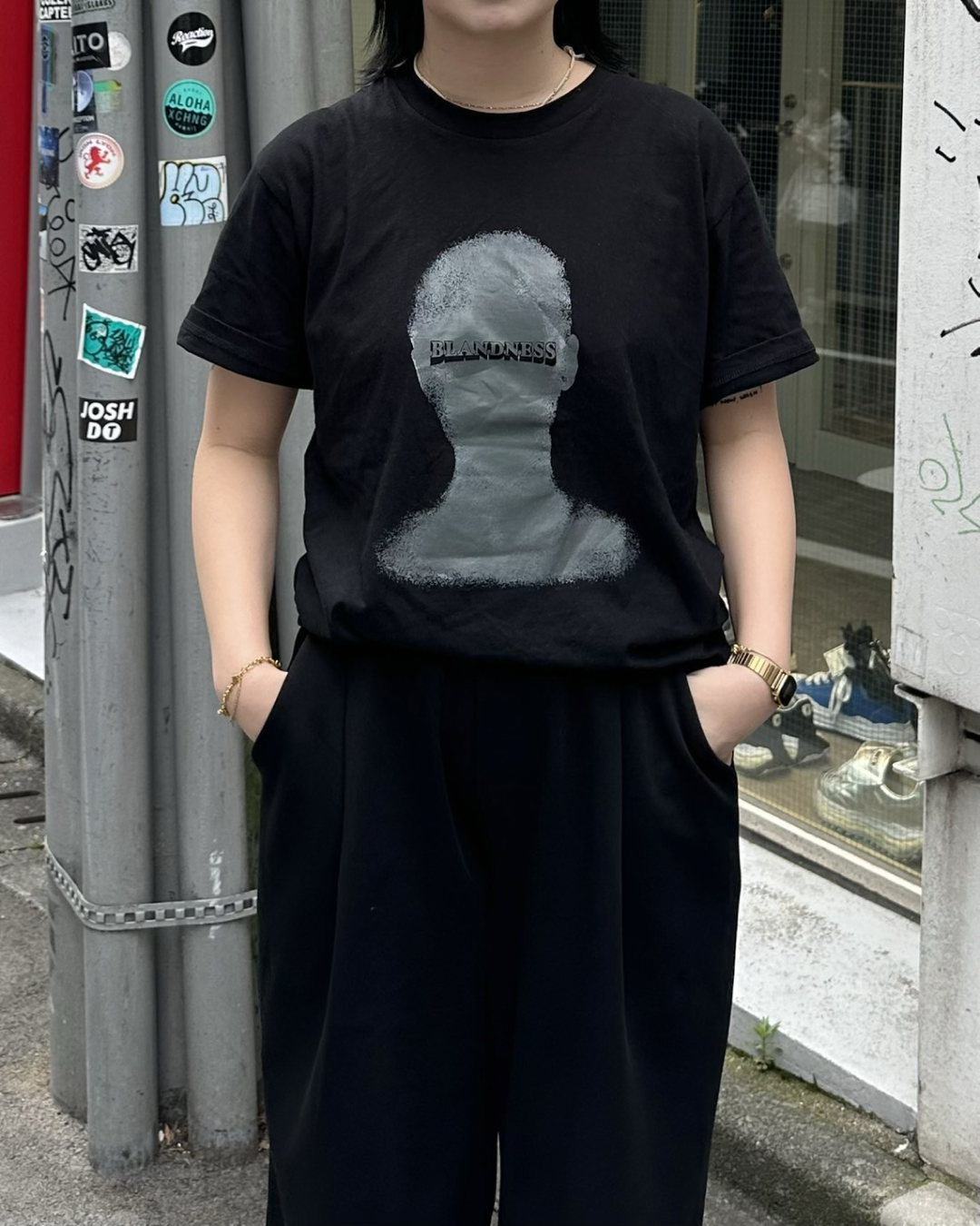 シャドウプリントTシャツ Y1568
