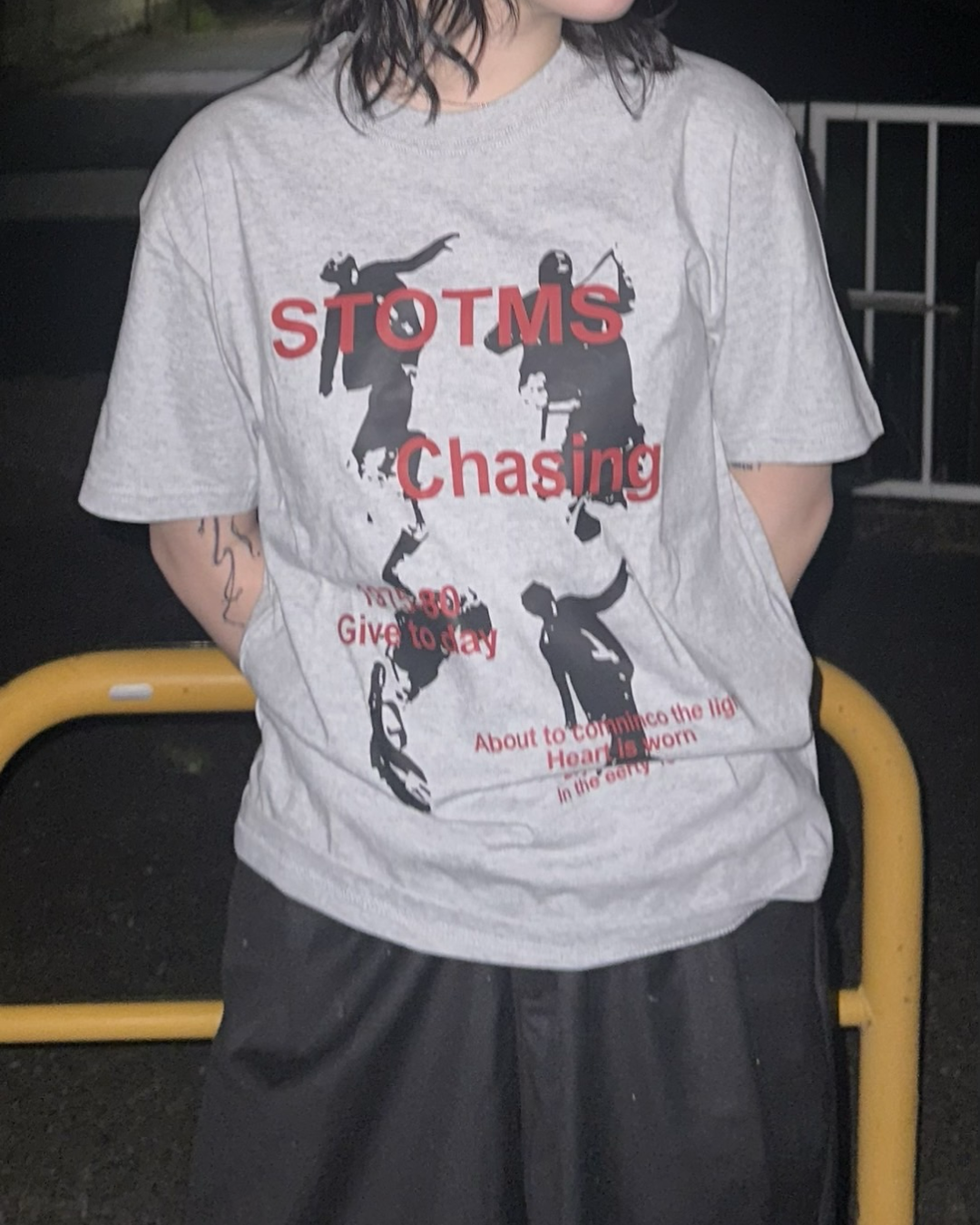 フロントプリントオーバーサイズTシャツ Y1574