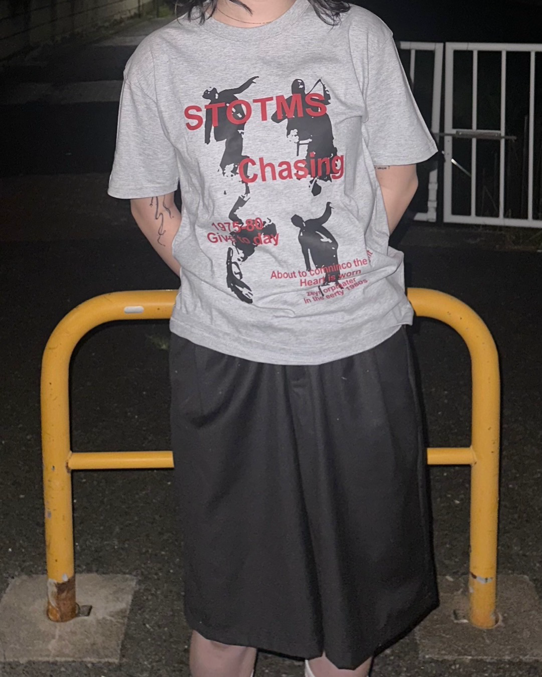 フロントプリントオーバーサイズTシャツ Y1574