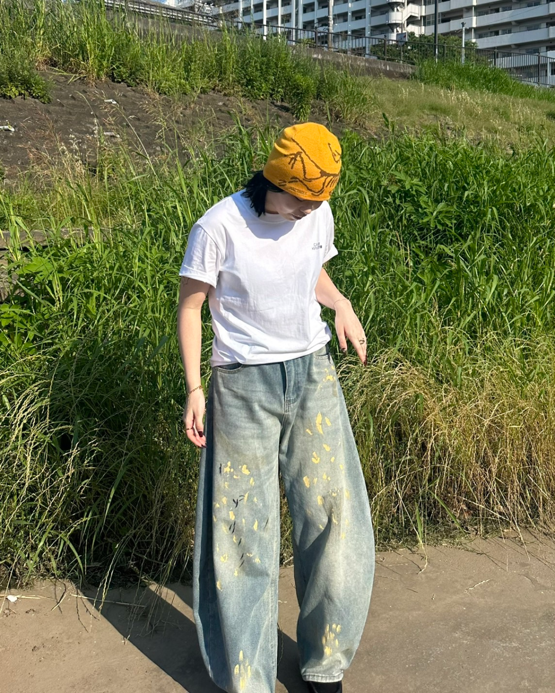 ポイントロゴシンプルTシャツ Y1579