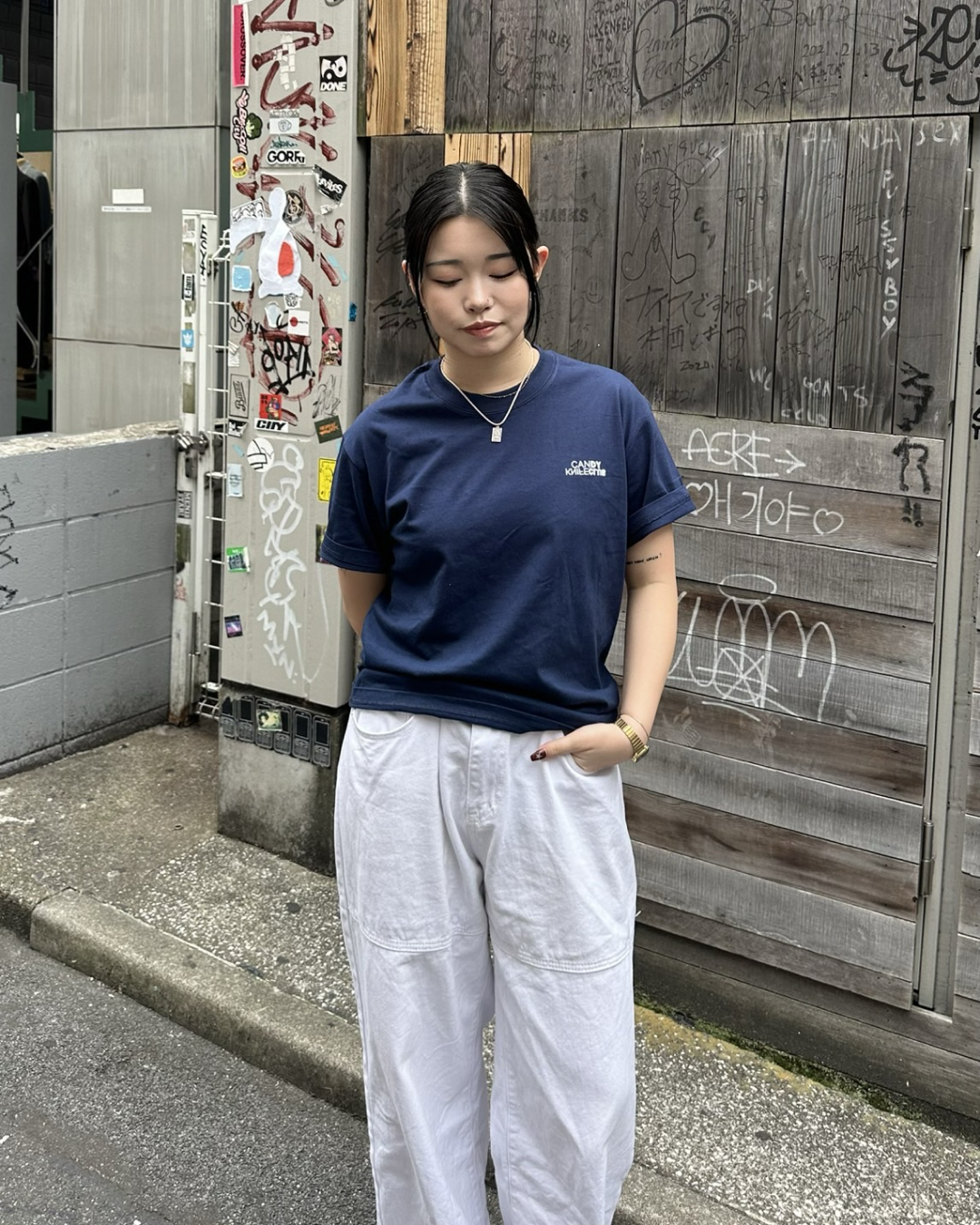 ポイントロゴシンプルTシャツ Y1579
