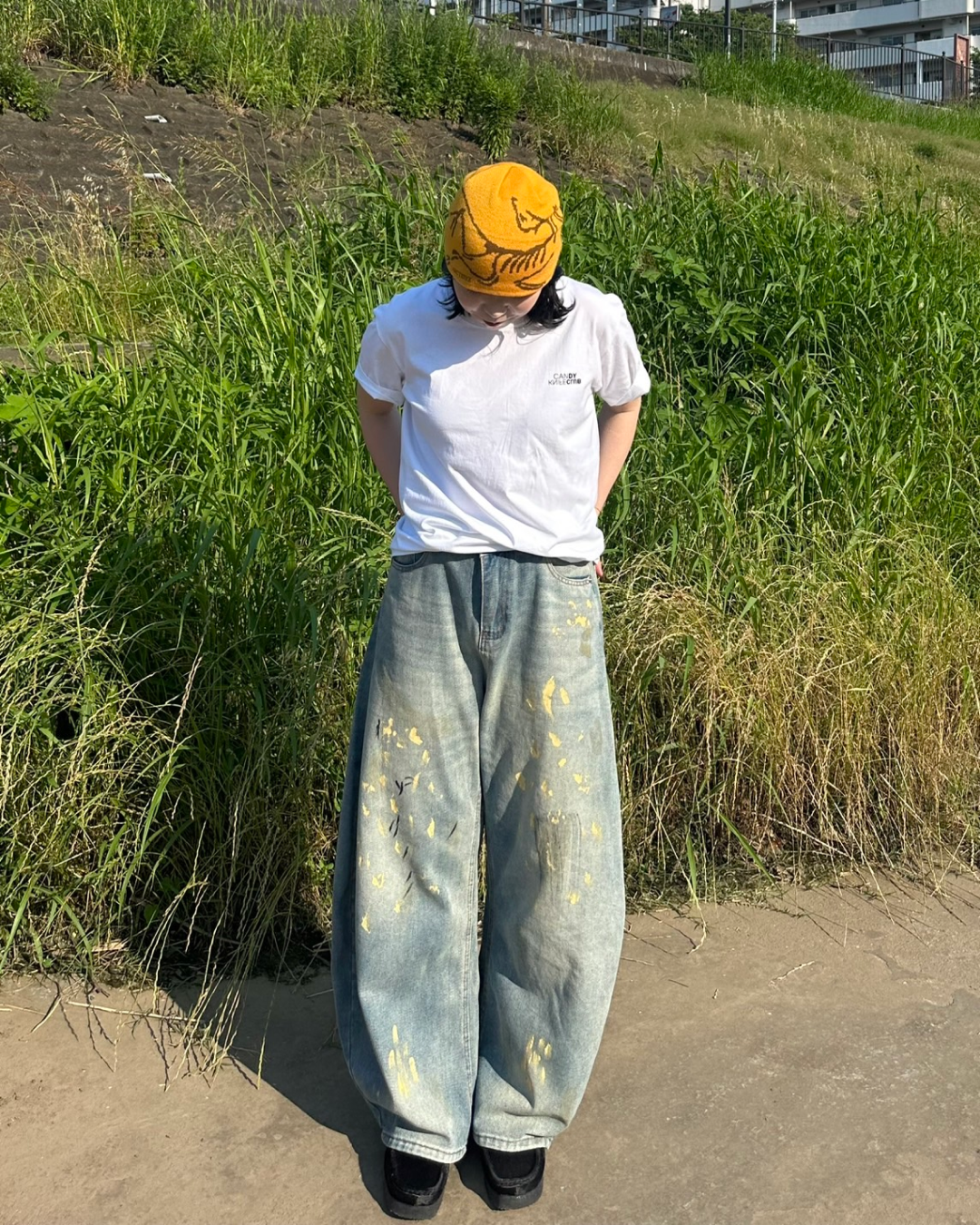 ポイントロゴシンプルTシャツ Y1579
