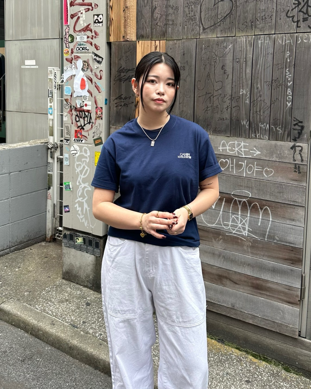 ポイントロゴシンプルTシャツ Y1579