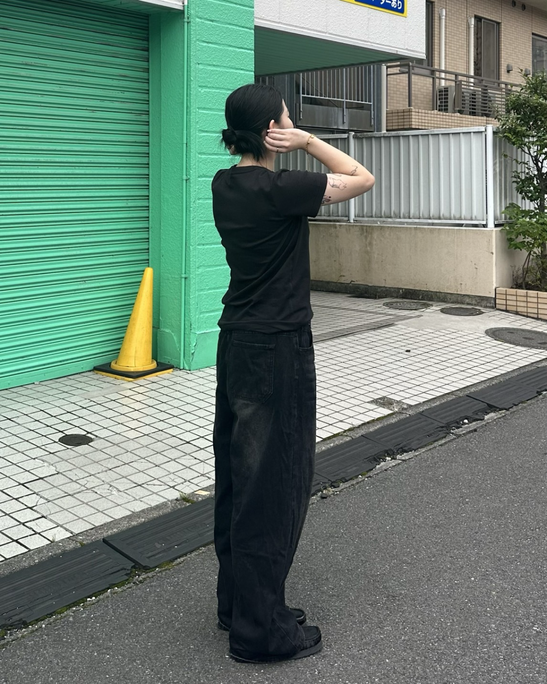 レタリングデニムパンツ Y1588