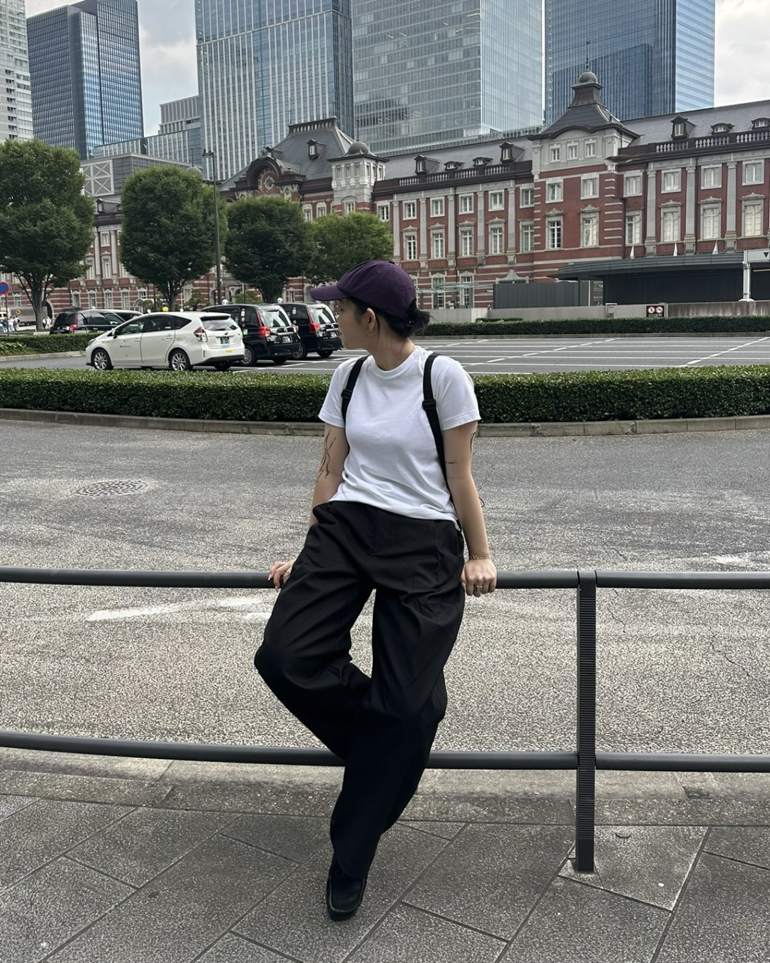 コットン混チノストレートパンツ Y1596