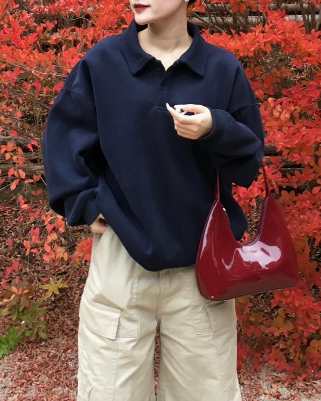 オーバーサイズポロスウェット YN0040