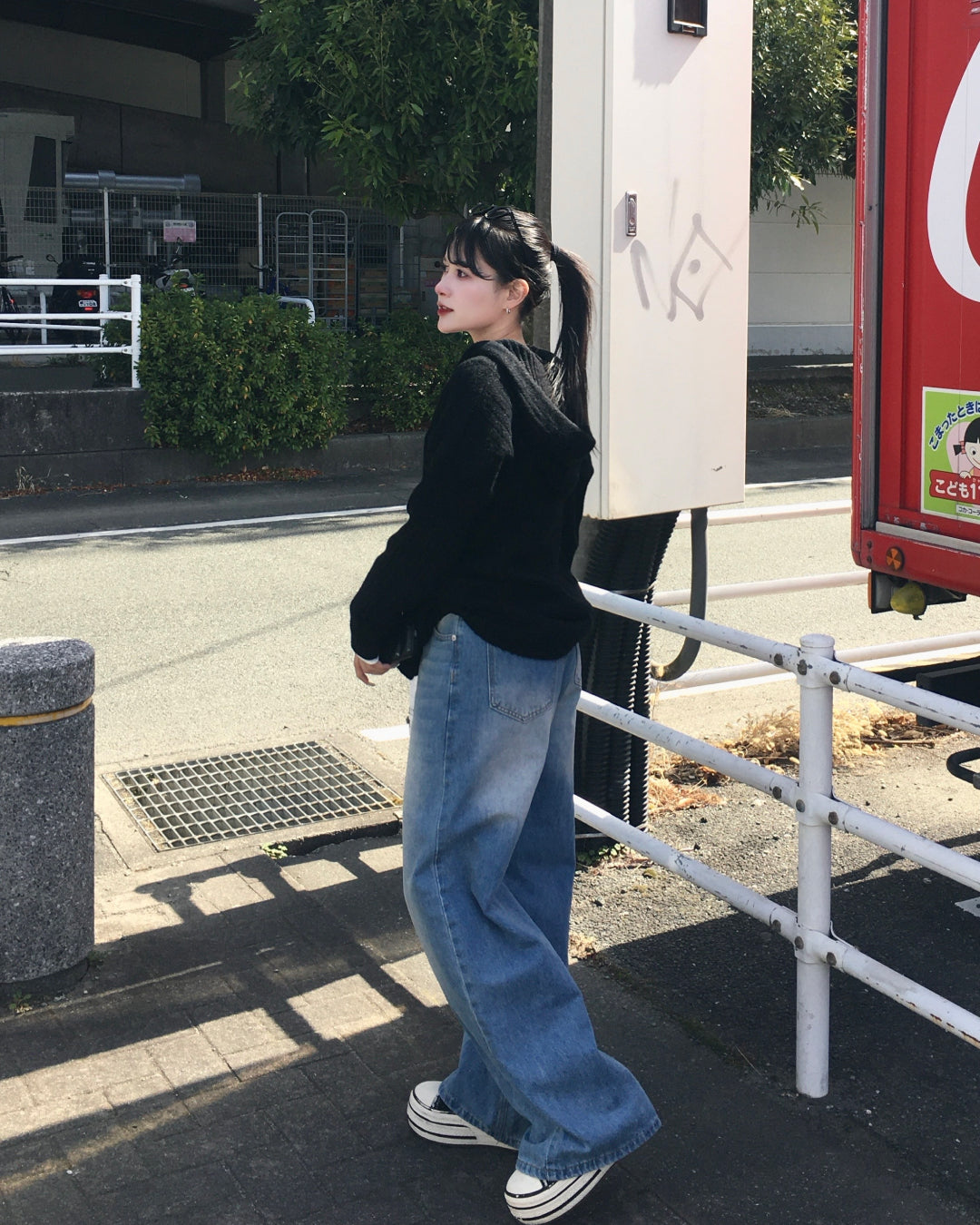 グランジウォッシュバギージーンズ YN0056