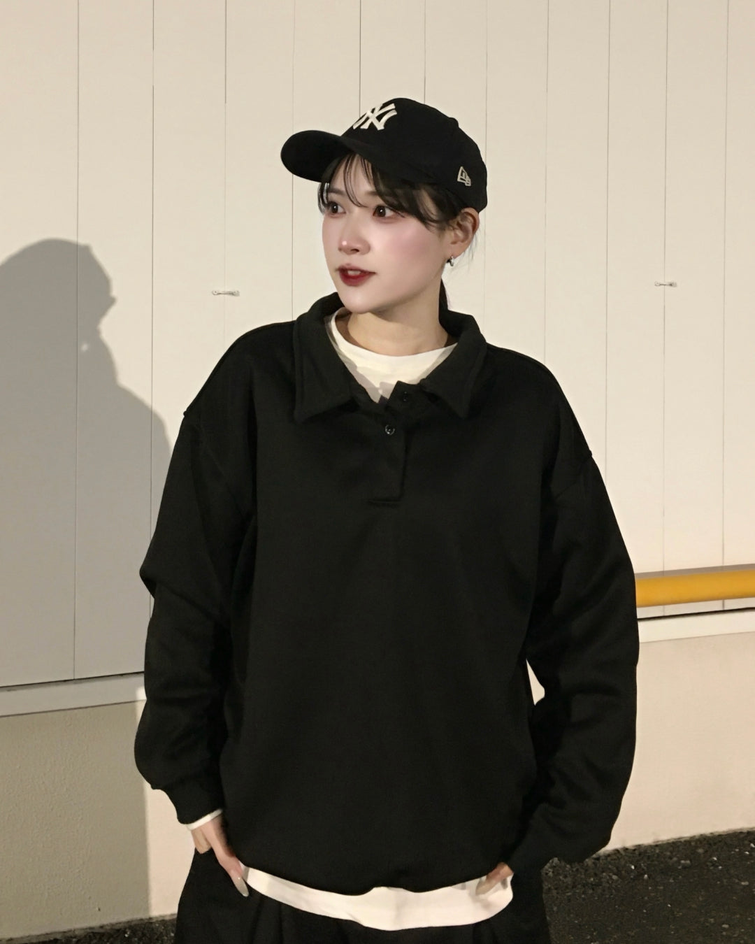 ミニマルデザイン襟付きスウェット YN0079