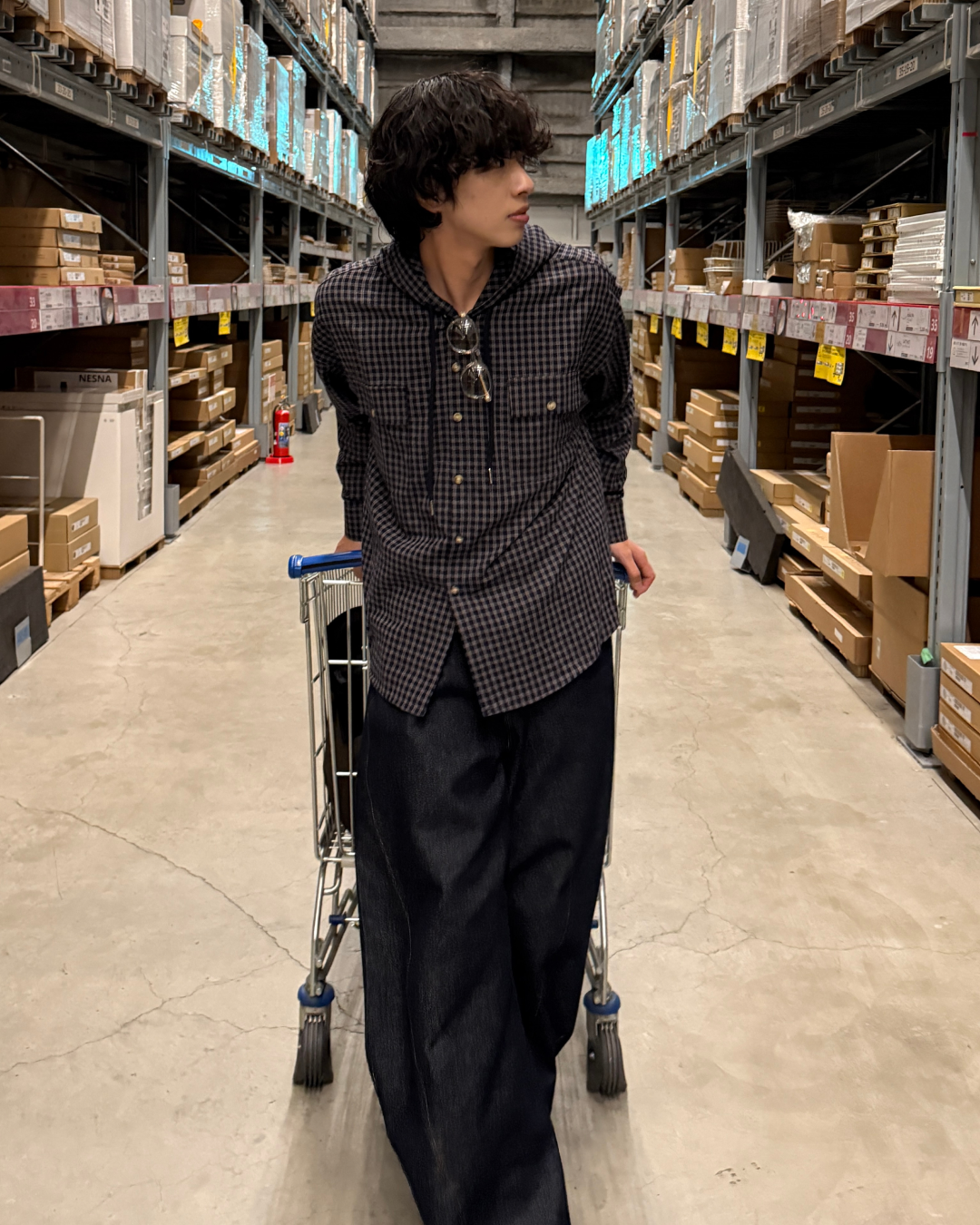 ビッグシルエットチェックフードシャツ
YS0022