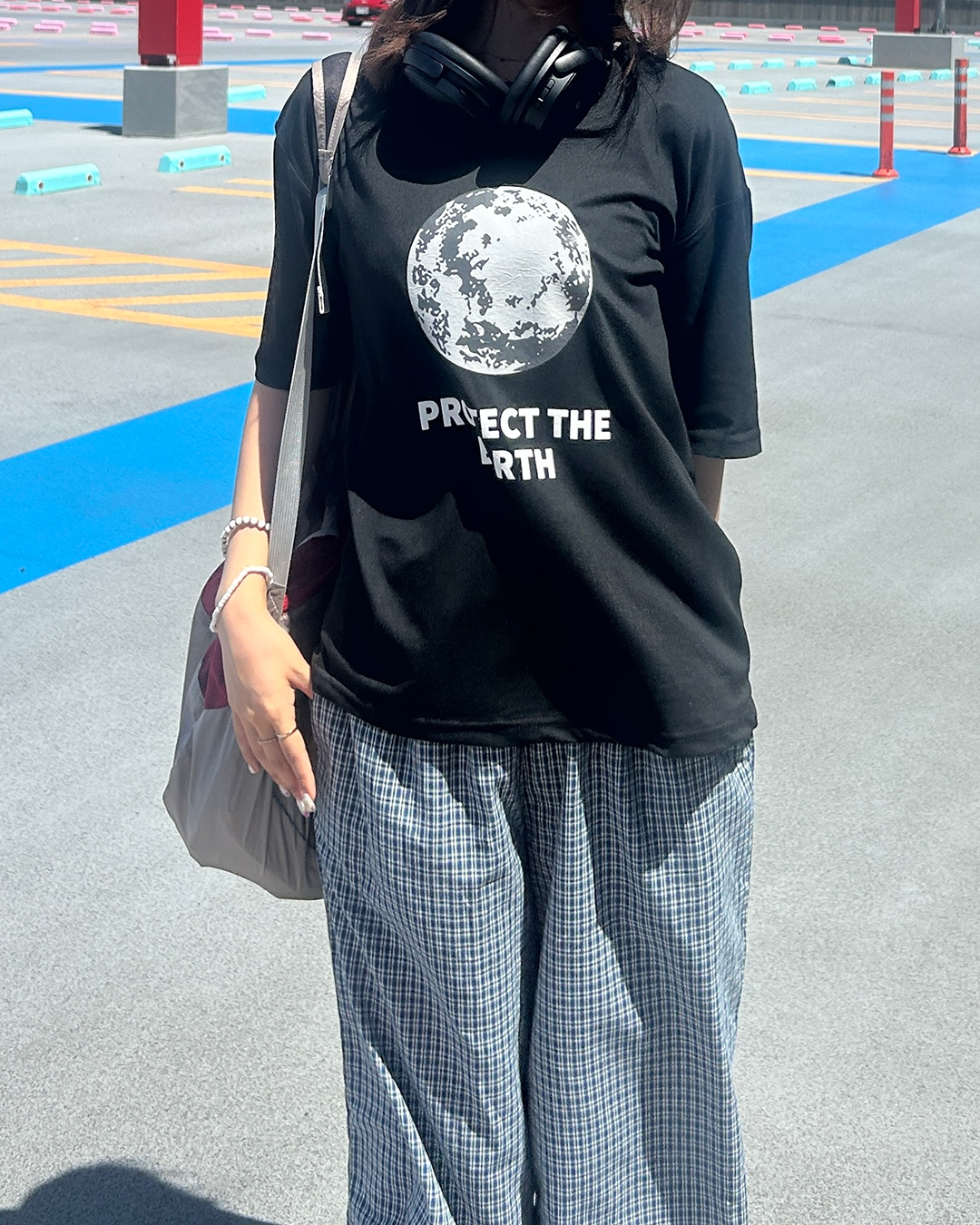 ムーングラフィックオーバーTシャツ ZA0088