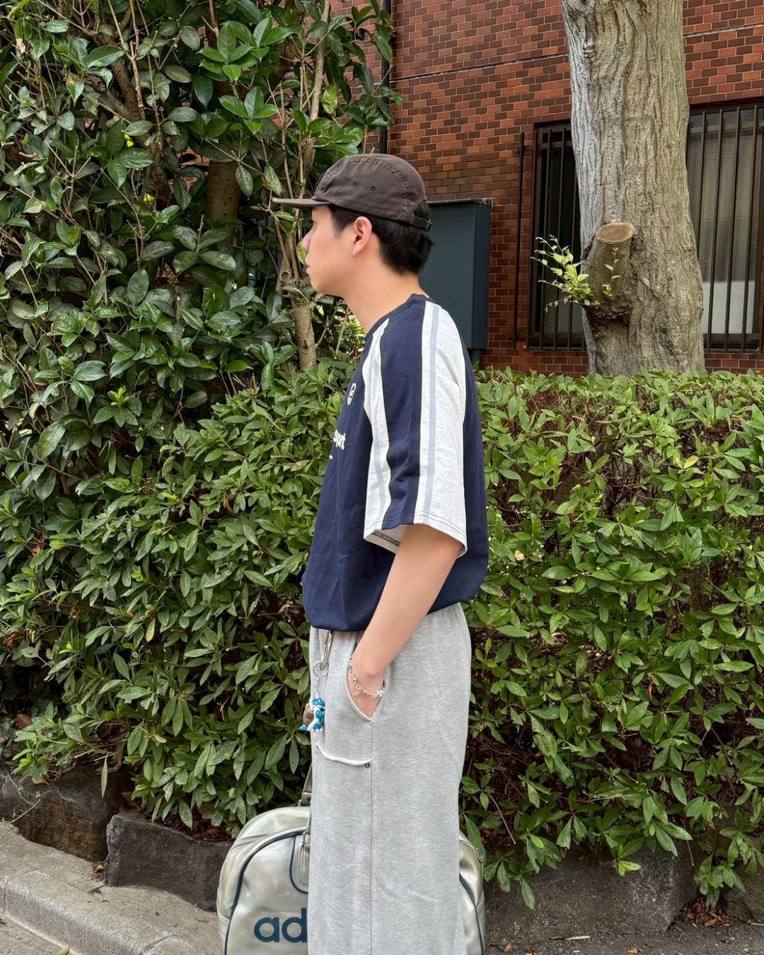 バイカラーラウンドネックTシャツ ZD0013