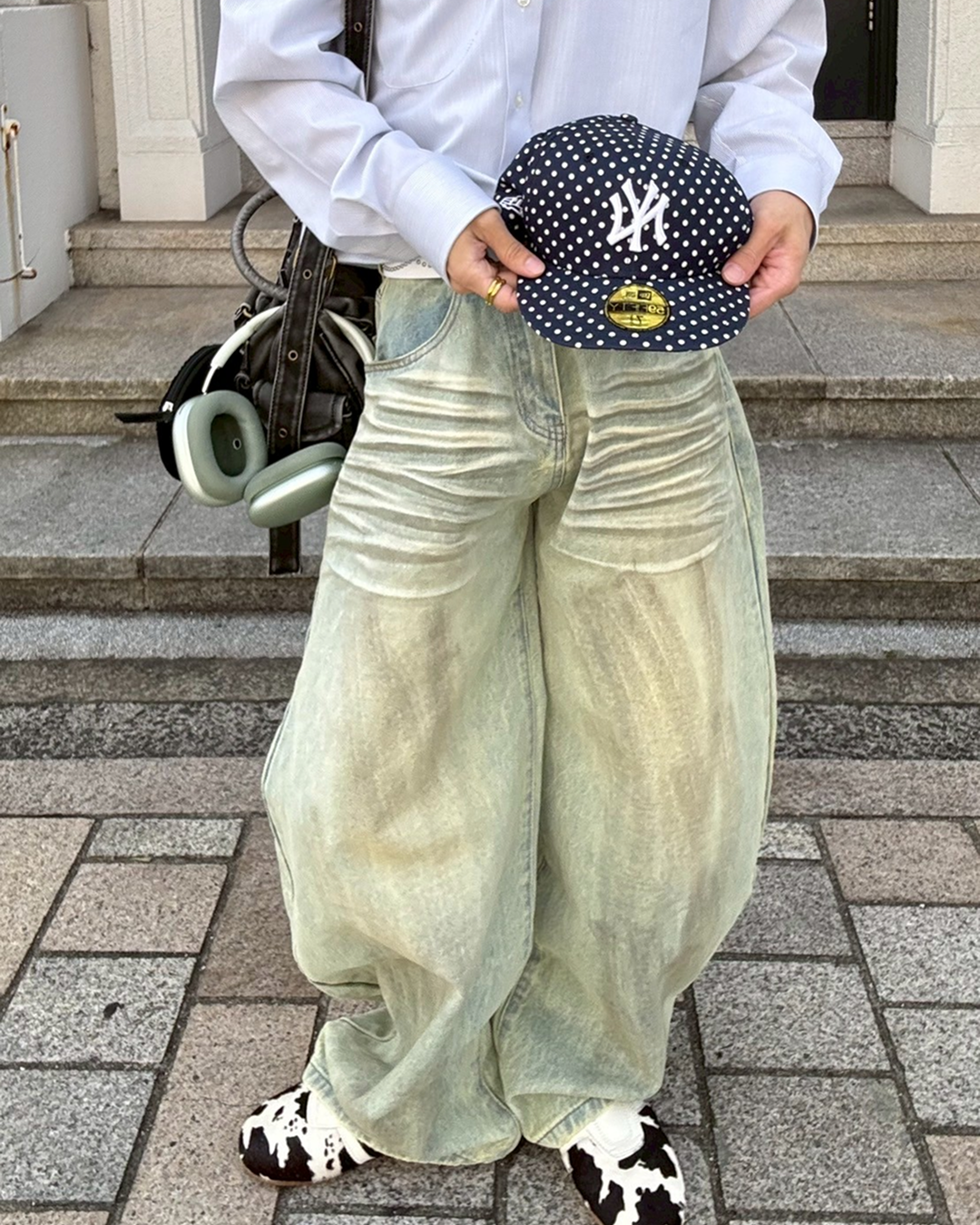 【再販】ウォッシュカーブデニムパンツ SK0038