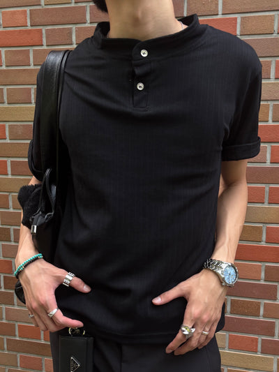 サマーワッフルヘンリーTシャツ HS0183
