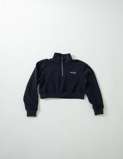 Half zip crop sweatshirt NE0001