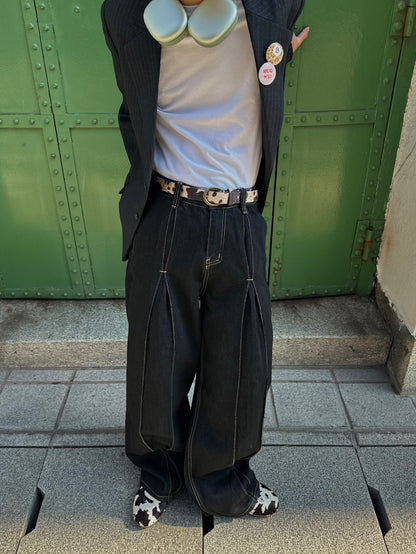 タックデザインワイドパンツ SK0032