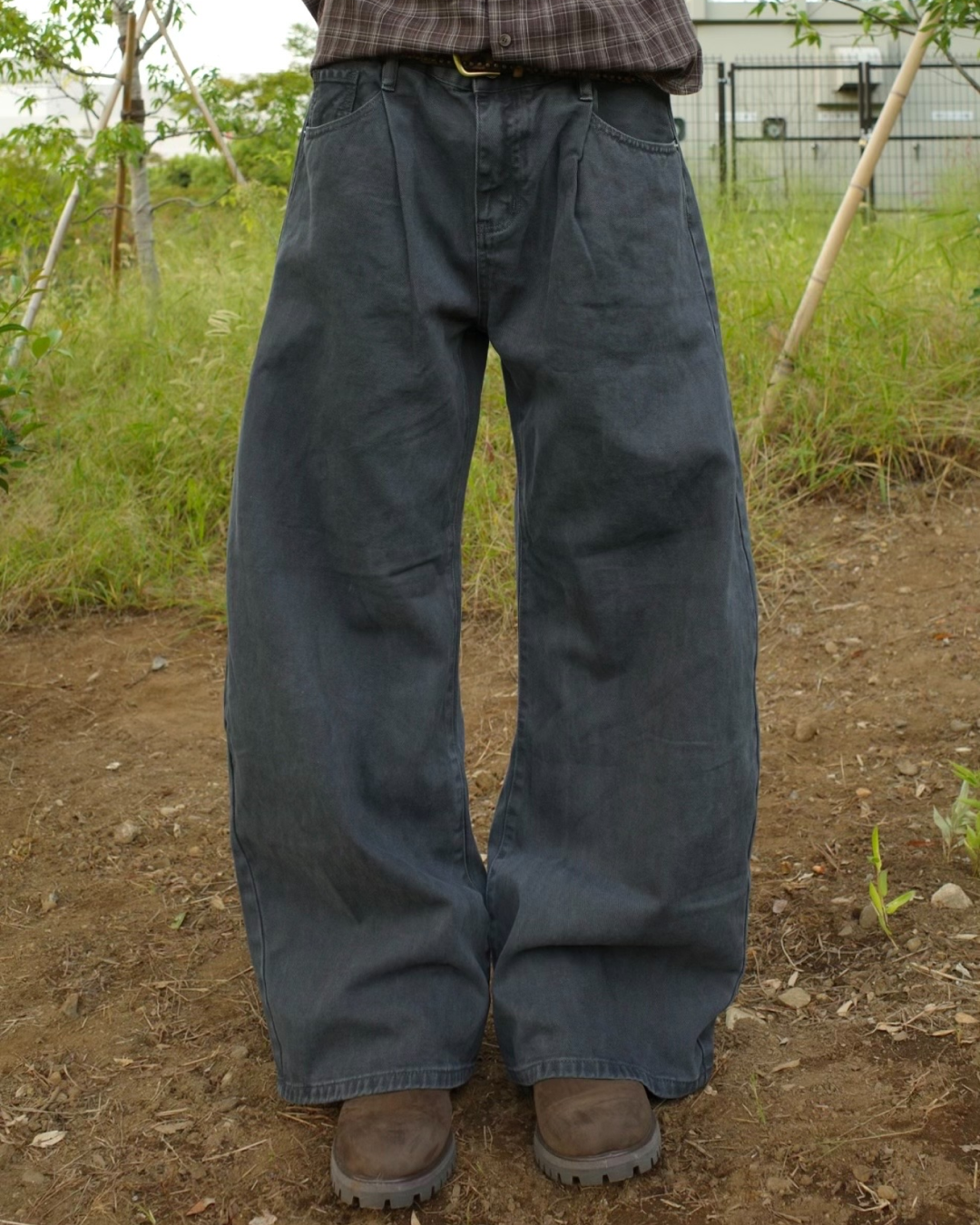 【即納】タックバレルレッグコットンパンツ WR0007