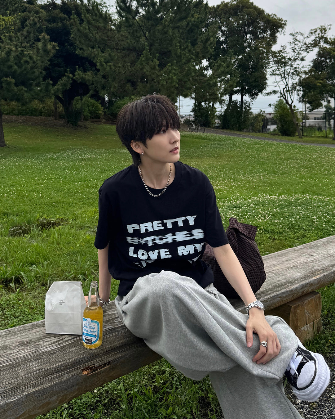 グリッチロゴプリントTシャツ SY0017