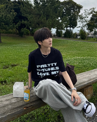 グリッチロゴプリントTシャツ SY0017