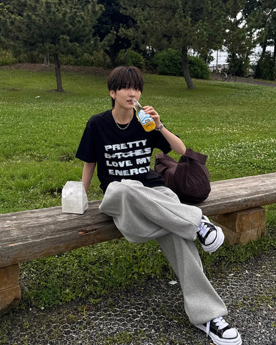グリッチロゴプリントTシャツ SY0017