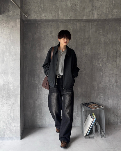 【即納】ヘンリーネックワッフルロンT SY0110