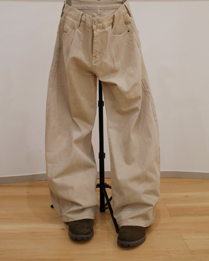 【即納】タックバレルレッグコットンパンツ WR0007