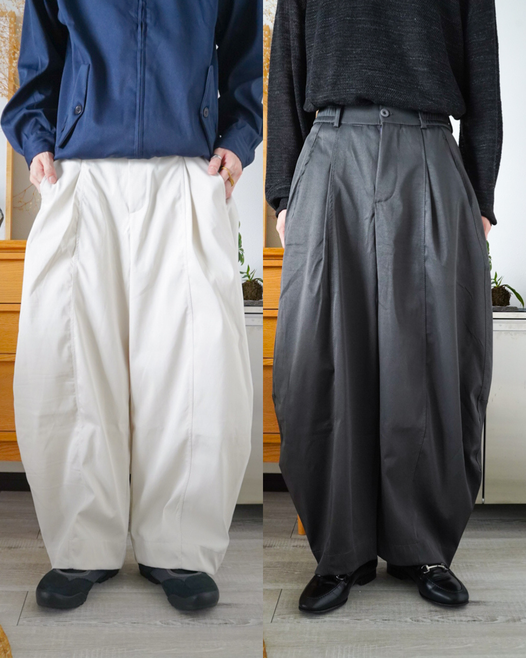 オーバーサイズタックパンツ ID0099