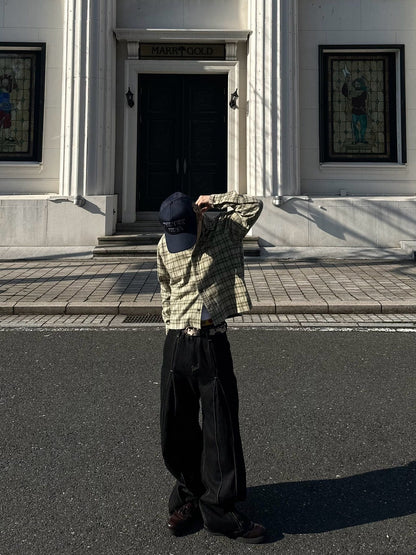 タックデザインワイドパンツ SK0032