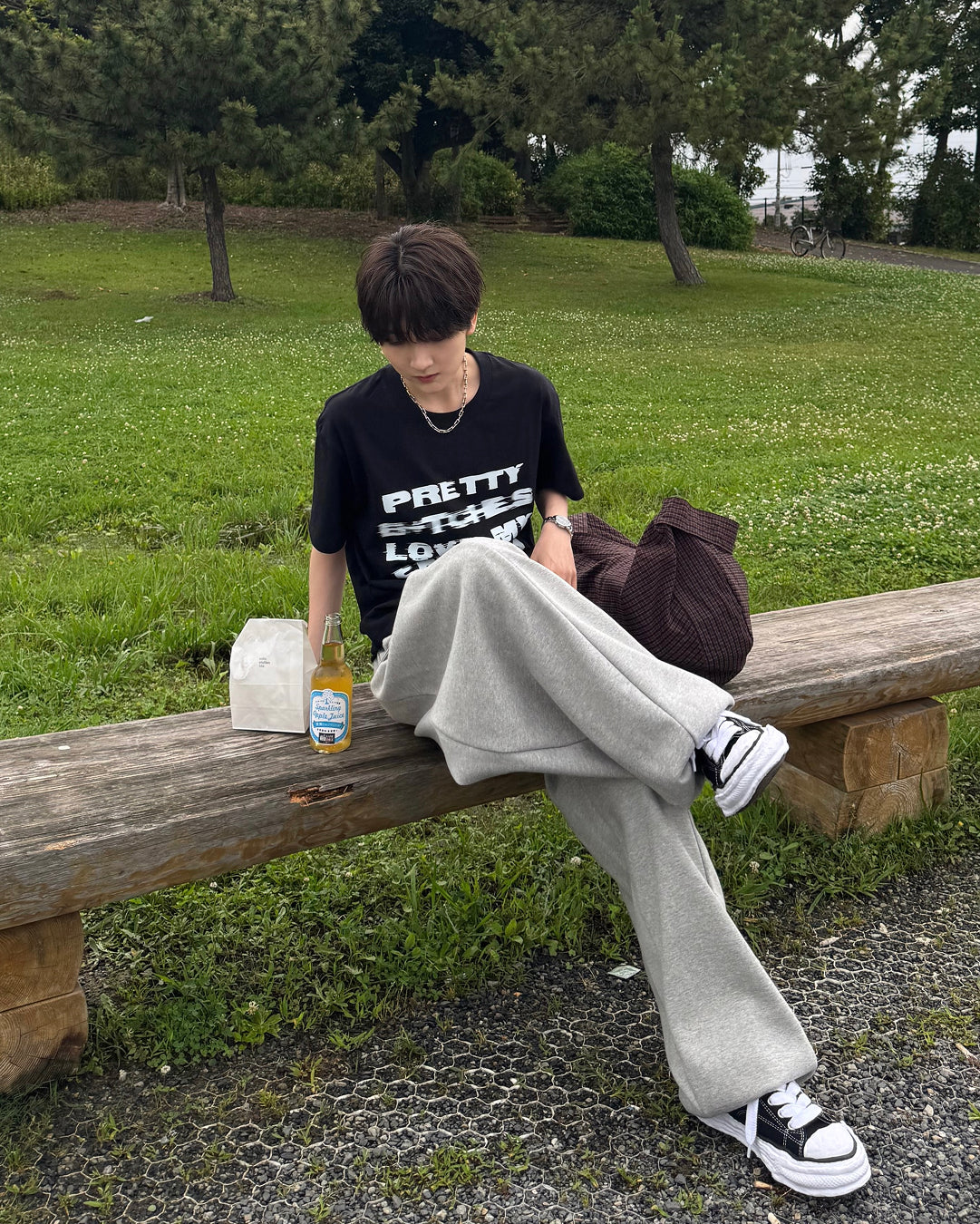 グリッチロゴプリントTシャツ SY0017