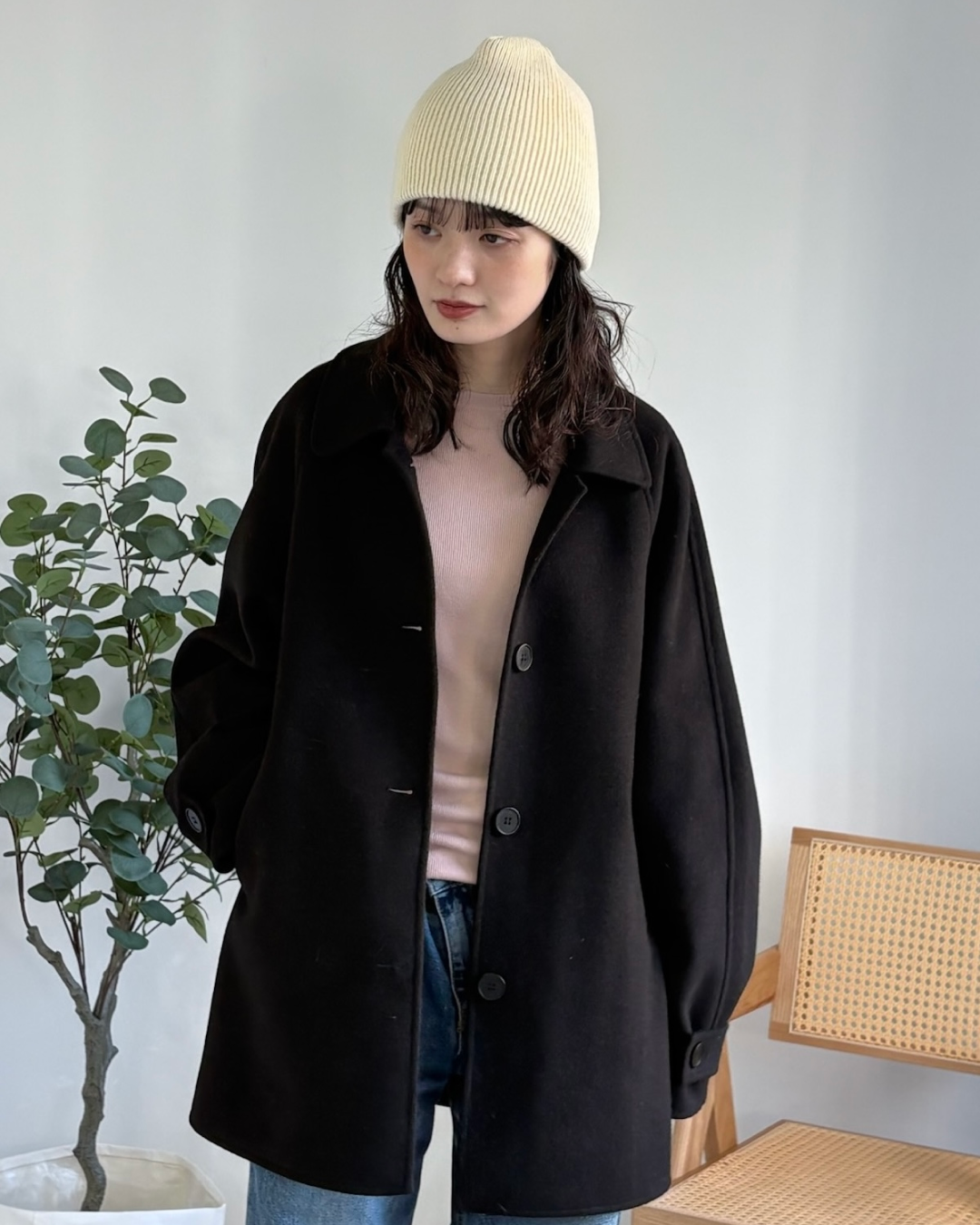 ショートウールコート AA0009