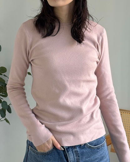 ソフトシアークルーネックニットトップス
AA0016