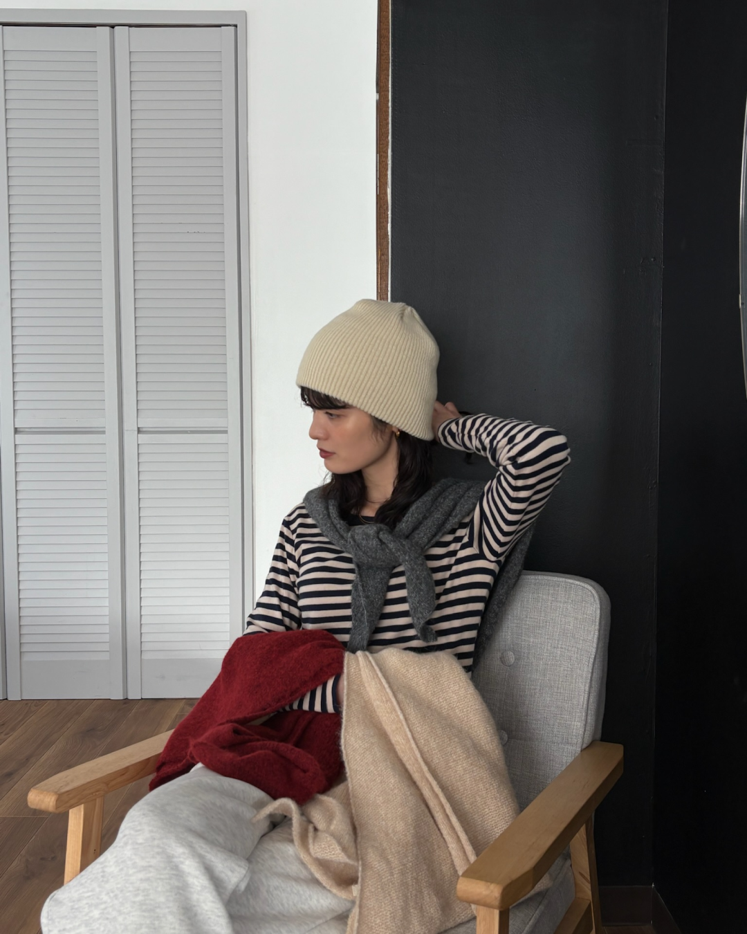 ニットスカーフ AA0022