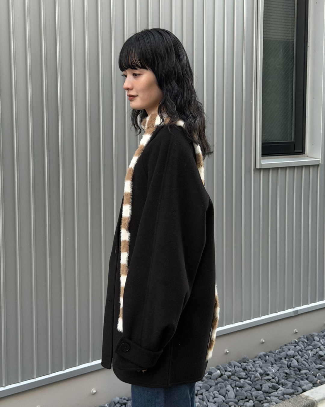 スリムボーダーシャギーマフラー
AA0034