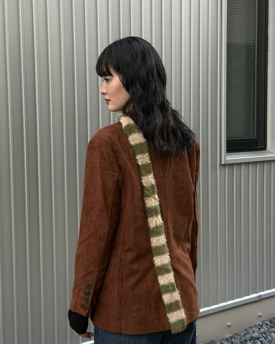 スリムボーダーシャギーマフラー
AA0034