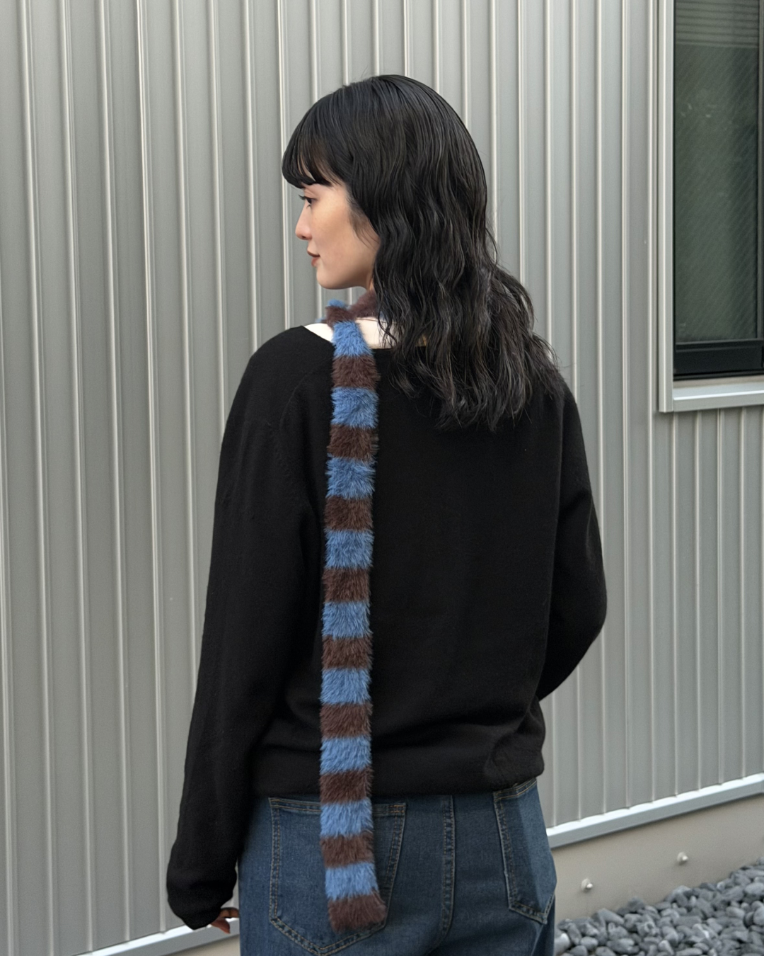 スリムボーダーシャギーマフラー
AA0034